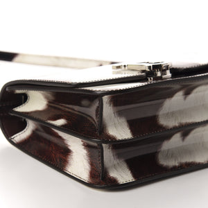 BURBERRY Patent Calfskin Cow Print Small TB Bag - SMY Digital