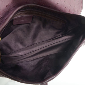 CHRISTIAN DIOR Ostrich Saddle Bag Purple - SMY Digital