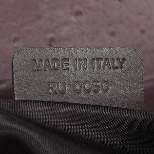 CHRISTIAN DIOR Ostrich Saddle Bag Purple - SMY Digital