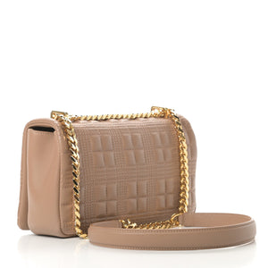 BURBERRY Lambskin Quilted Small Lola Bag Camel - SMY Digital