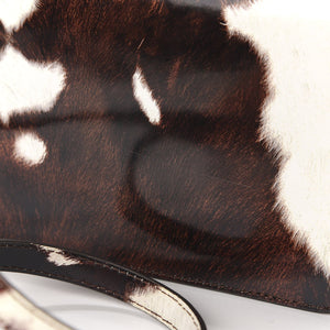 BURBERRY Patent Calfskin Cow Print Small TB Bag - SMY Digital