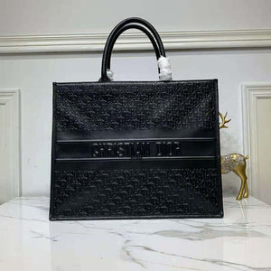 Dior Book Tote Black Dior Oblique Embossed Calfskin - SMY Digital