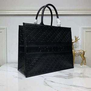 Dior Book Tote Black Dior Oblique Embossed Calfskin - SMY Digital