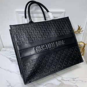 Dior Book Tote Black Dior Oblique Embossed Calfskin - SMY Digital
