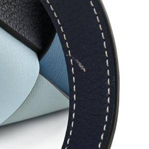 LOEWE Calfskin Small Woven Basket Surplus Bag Steel Blue Crystal Blue - SMY Digital