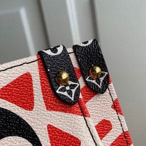 Pre-Loved LOUIS VUITTON Onthego GM Crafty Monogram Giant Canvas Shoulder Bag Red - SMY Digital