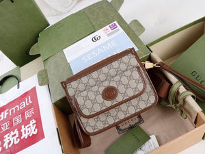 Pre-Loved GUCCI Messenger bag Black with Interlocking G - SMY Digital