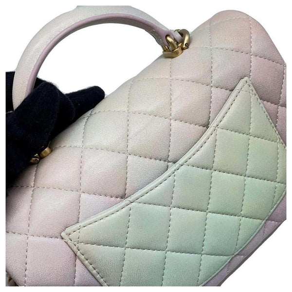 Chanel CF Mini Flap Bag – Pastel Gradient Lambskin with Gold-Tone Hardware