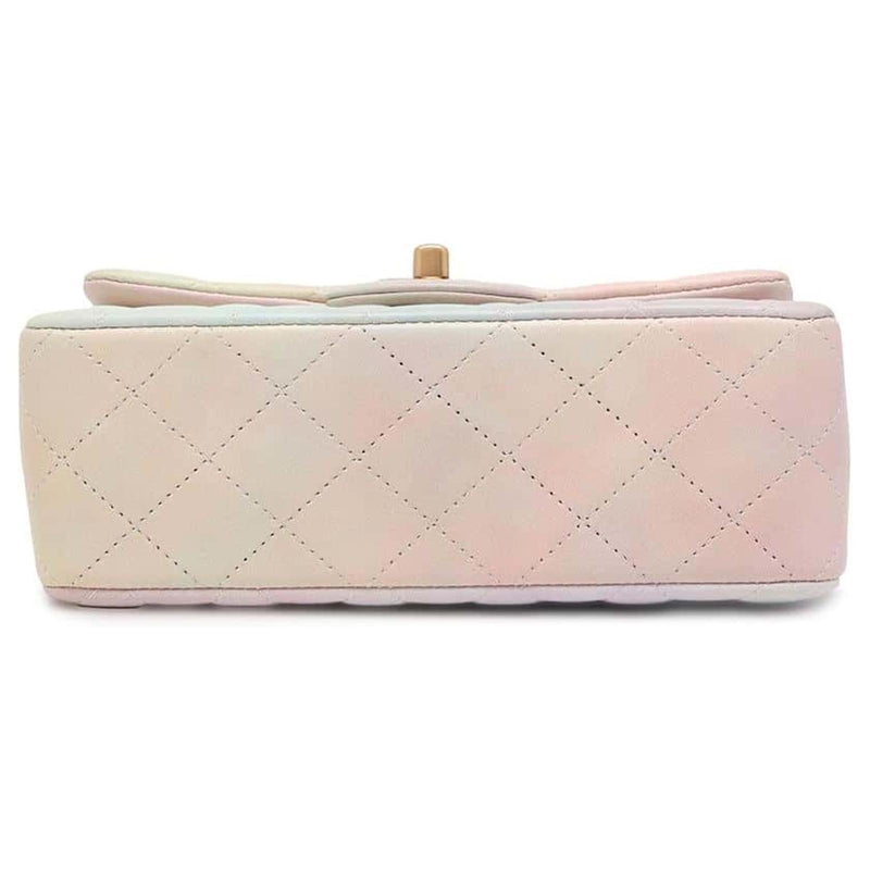 Chanel CF Mini Flap Bag – Pastel Gradient Lambskin with Gold-Tone Hardware