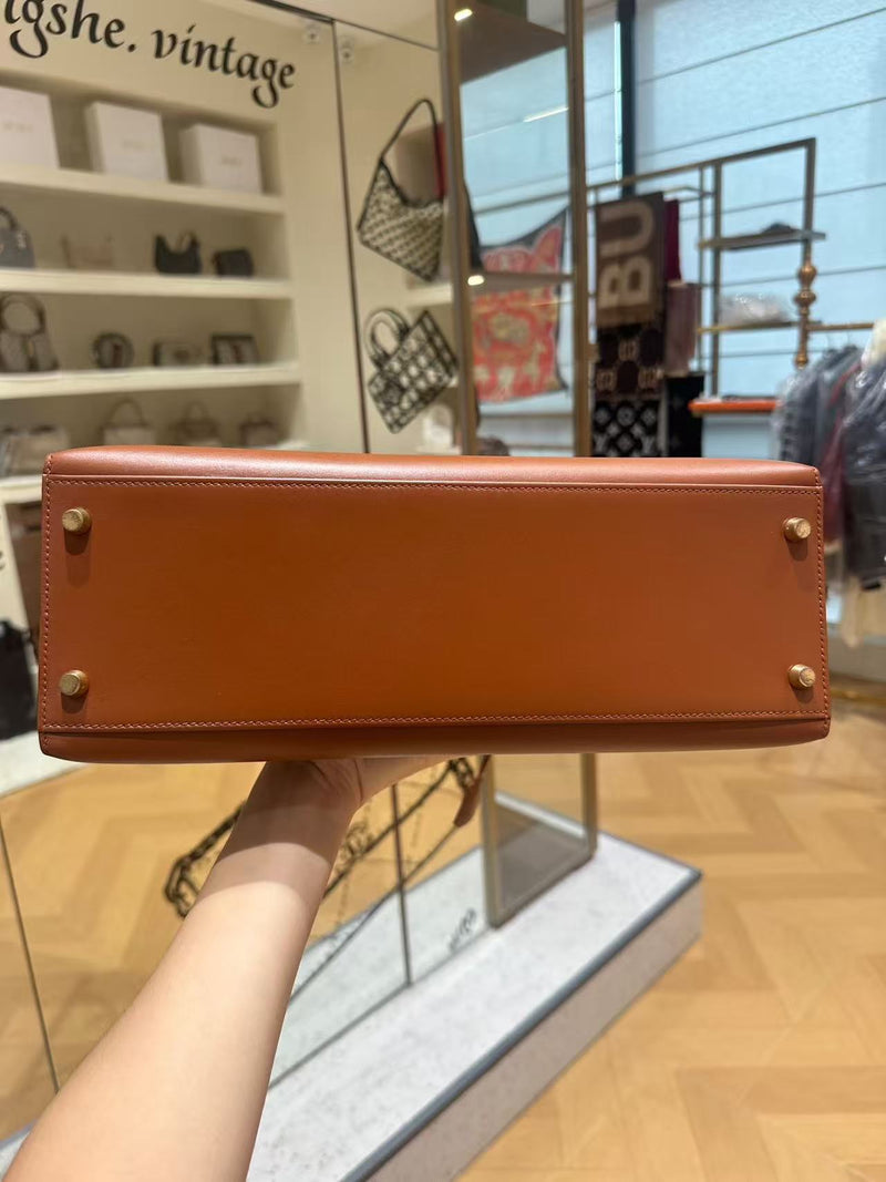 Hermès Kelly 28 Sellier Black Box Calf Leather Gold Hardware – 2005, With Strap, Lock & Key