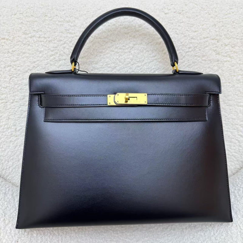 Hermès Kelly 32 Sellier in Black Box Calf Leather with Gold Hardware – Circle X Stamp (2016)