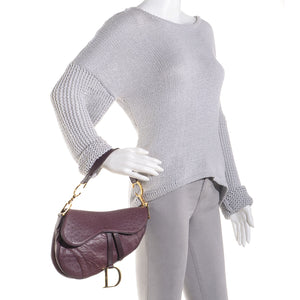 CHRISTIAN DIOR Ostrich Saddle Bag Purple - SMY Digital