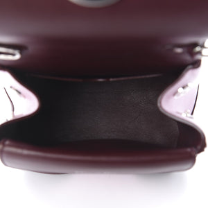 CHRISTIAN DIOR Calfskin Tri-Color Micro Be Dior Flap Pink Burgundy Red - SMY Digital