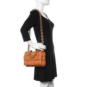 BOTTEGA VENETA Lambskin Max Crossbody Bag Clay - SMY Digital