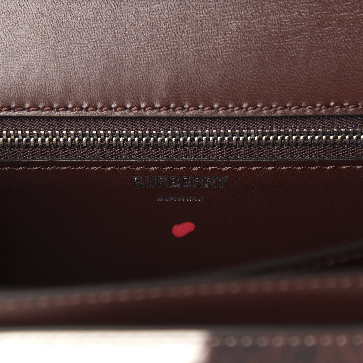 BURBERRY Patent Calfskin Cow Print Small TB Bag - SMY Digital