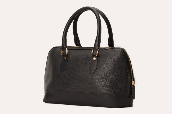 Modenaluxe Leather Tote Bag – Structured Pebble Leather Handbag