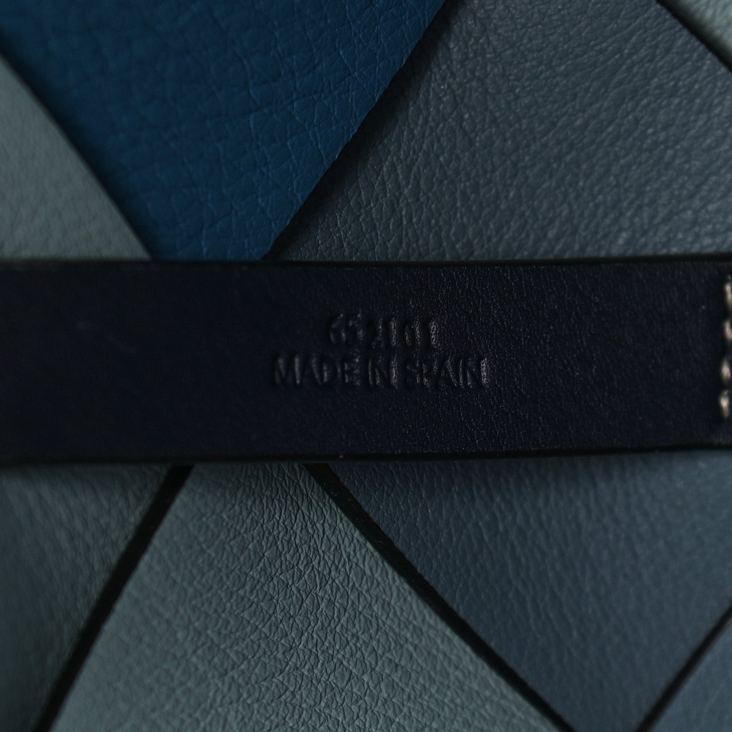 LOEWE Calfskin Small Woven Basket Surplus Bag Steel Blue Crystal Blue - SMY Digital
