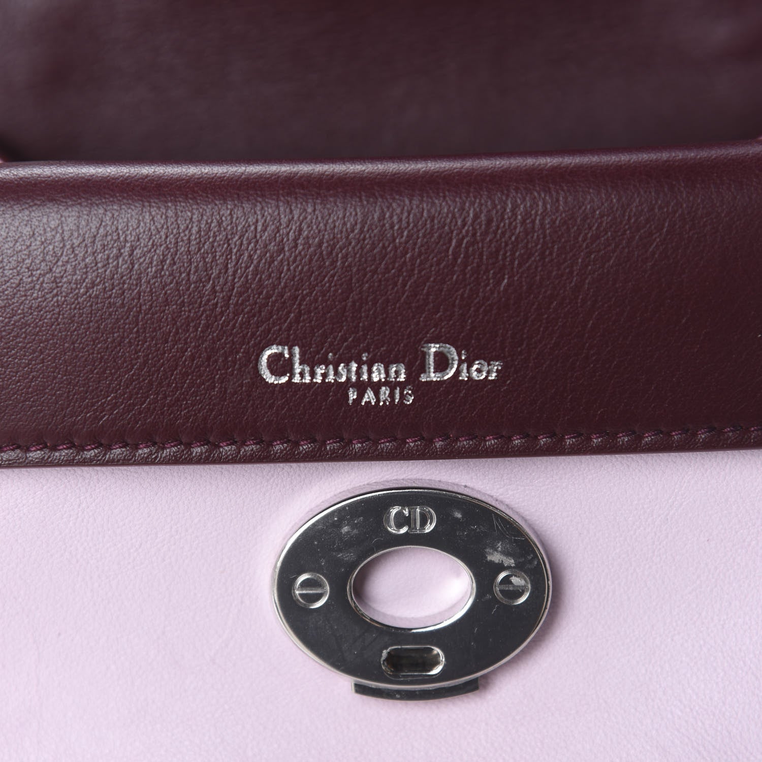 CHRISTIAN DIOR Calfskin Tri-Color Micro Be Dior Flap Pink Burgundy Red - SMY Digital