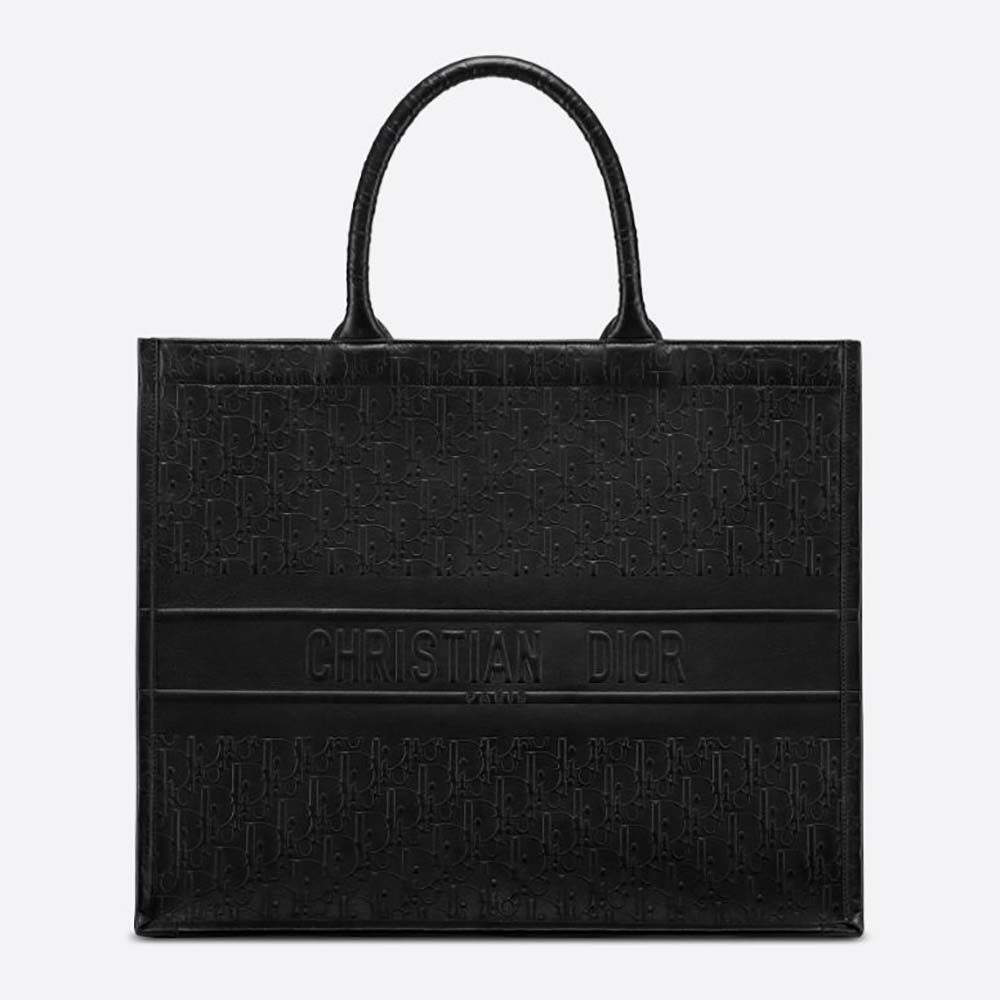 Dior Book Tote Black Dior Oblique Embossed Calfskin - SMY Digital