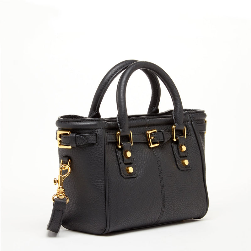 Modenaluxe Top Handle Leather Satchel – Black Italian Leather Crossbody Purse for Women