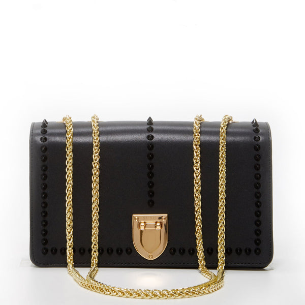 Modenaluxe Black Leather Chain Bag – Crossbody & Shoulder Purse
