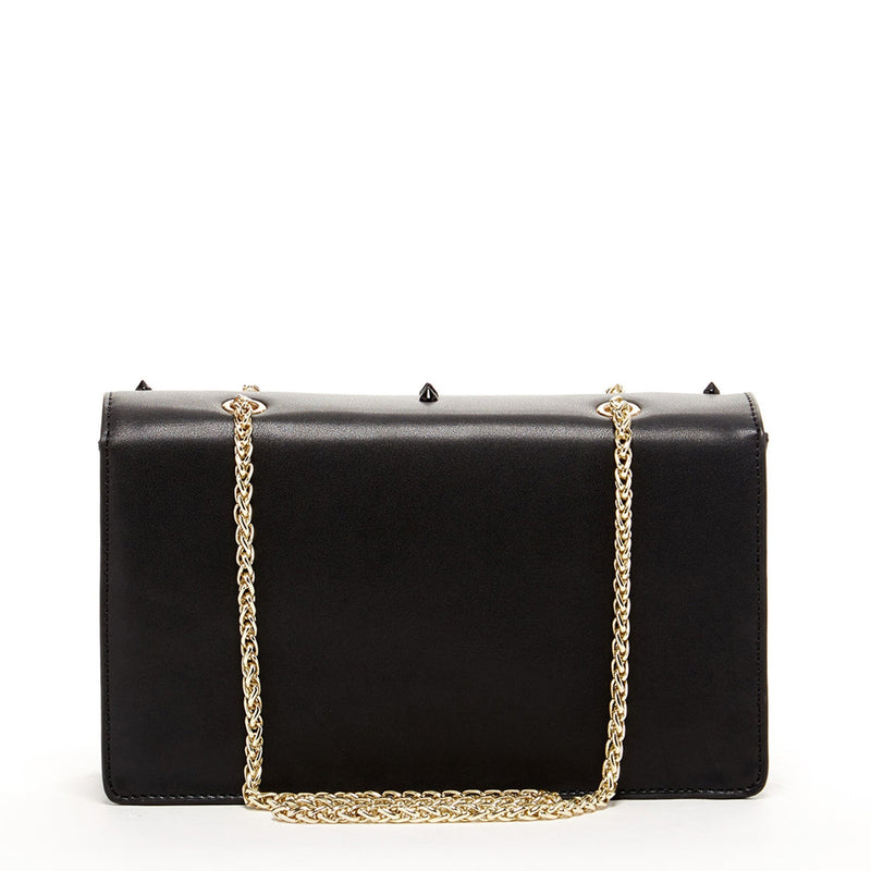 Modenaluxe Black Leather Chain Bag – Crossbody & Shoulder Purse