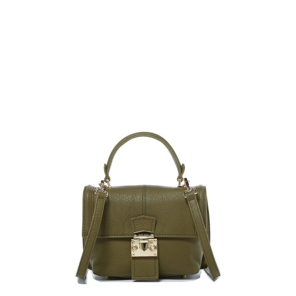 Modenaluxe Convertible Leather Backpack – Olive Green Crossbody Purse for Women