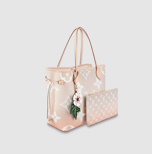 Neverfull By Pool Mm Giant Monogram Brume Gray Tote Shoulder Bag
