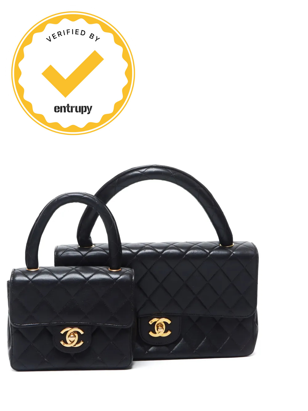 Chanel Mother & Child Bag Set – Black Quilted Lambskin with Gold Hardware (Full Set)