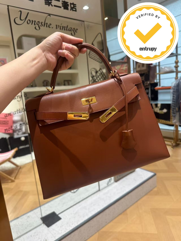 Hermès Kelly 28 Sellier Black Box Calf Leather Gold Hardware – 2005, With Strap, Lock & Key