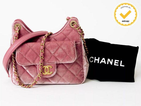 Chanel Small Velvet Flap Shoulder Bag – Pink with Gold-Tone Hardware