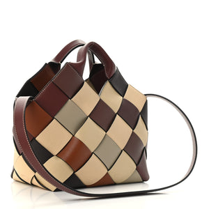 LOEWE Calfskin Small Woven Basket Surplus Bag Hazelnut Camel - SMY Digital