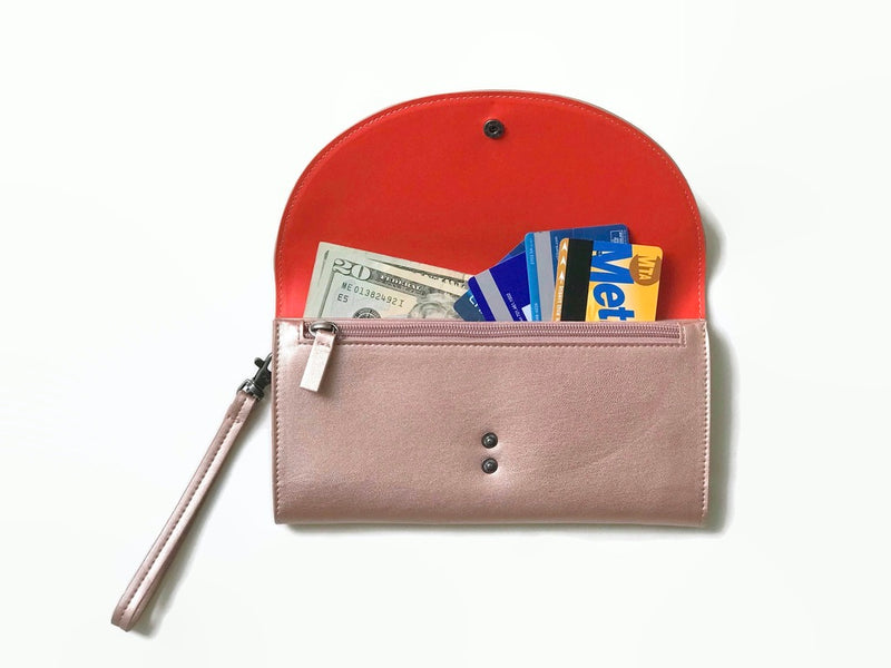 Modenaluxe Clark Vegan Leather Phone Wallet – Minimalist Wristlet Organizer