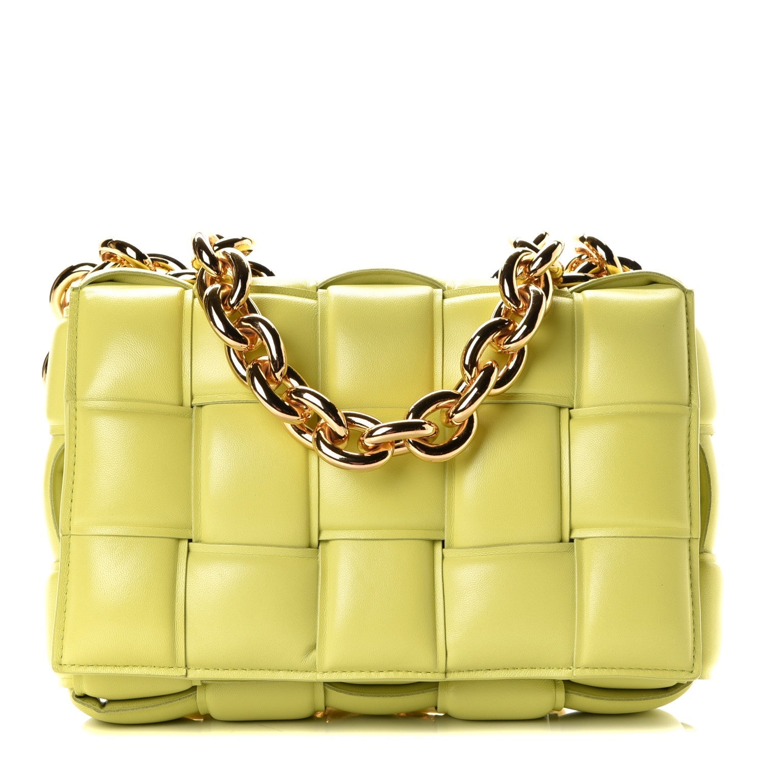 BOTTEGA VENETA Lambskin Maxi Intrecciato Kiwi - SMY Digital