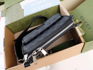 Pre-Loved GUCCI Messenger bag Black with Interlocking G - SMY Digital