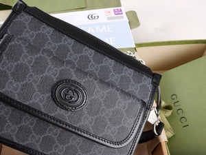 Pre-Loved GUCCI Messenger bag Black with Interlocking G - SMY Digital