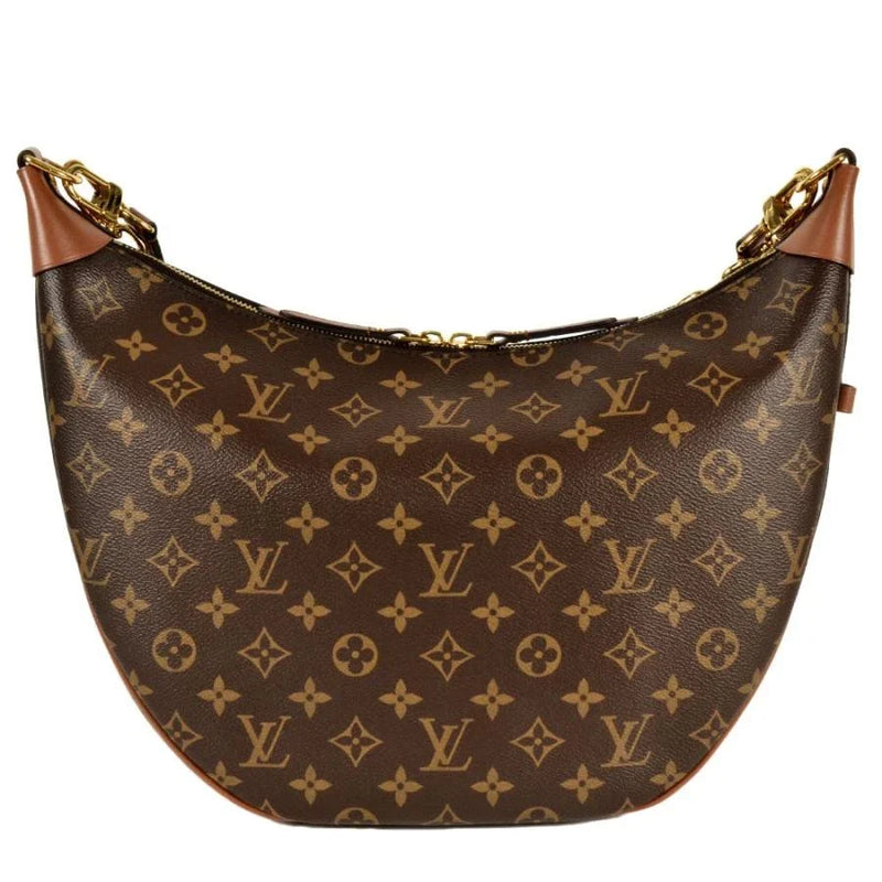 Louis Vuitton Loop Hobo Bag – Monogram Canvas with Vachetta Leather Trim and Gold-Tone Hardware