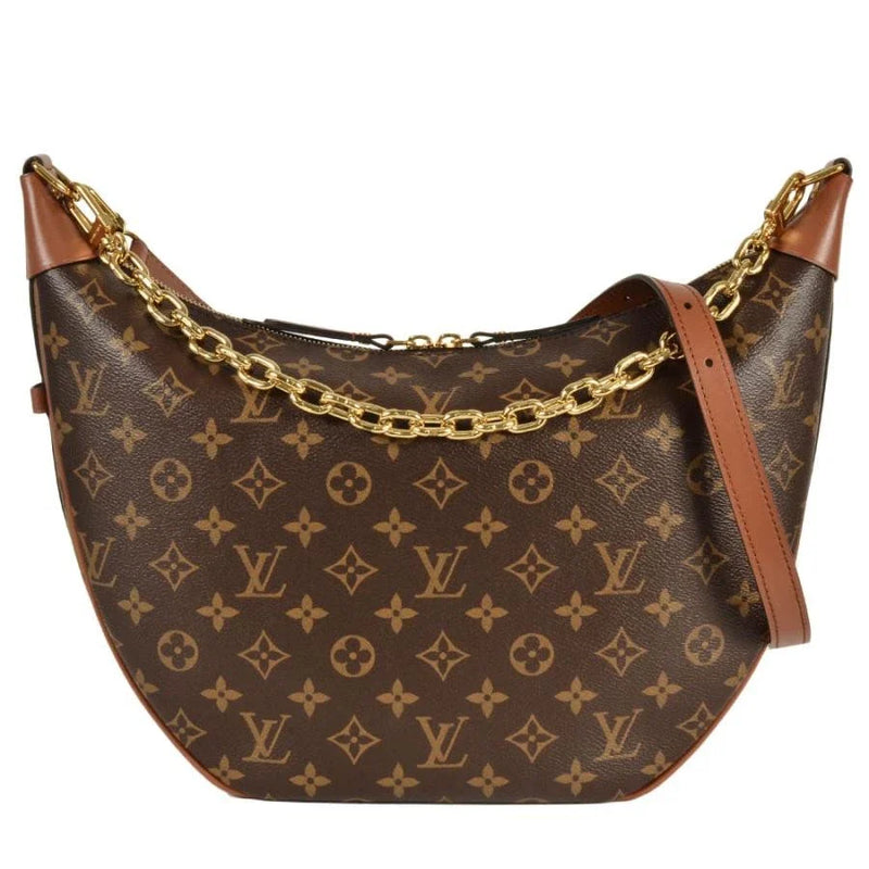 Louis Vuitton Loop Hobo Bag – Monogram Canvas with Vachetta Leather Trim and Gold-Tone Hardware