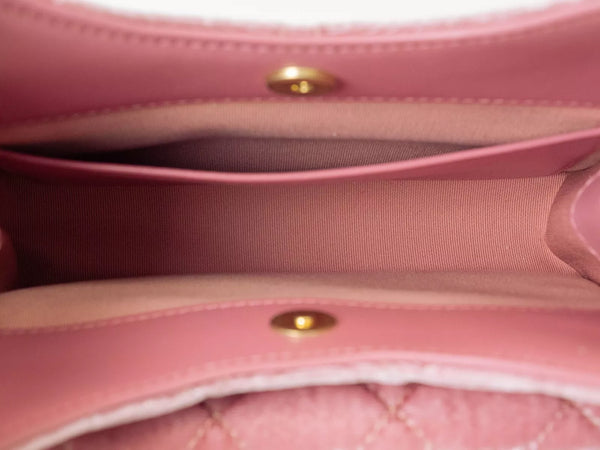 Chanel Small Velvet Flap Shoulder Bag – Pink with Gold-Tone Hardware